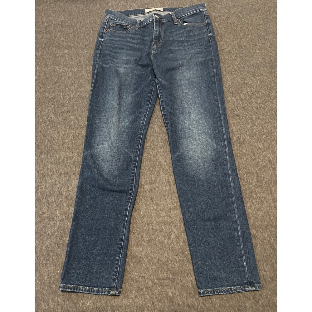 Gap 1969 Real Straight Denim Jeans Womens‎ Size 29R Dark Wash Classic Fit